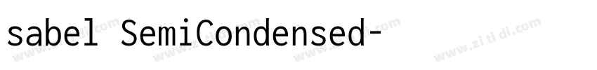 sabel SemiCondensed字体转换